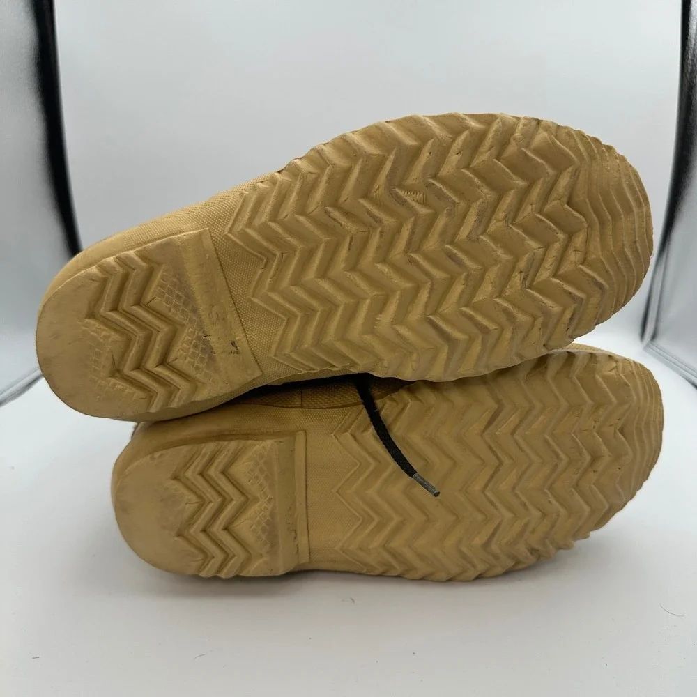 Sorel‎ Manitou Snow Winter Boots Tan Brown Leather Wool Blend Kids Size 7